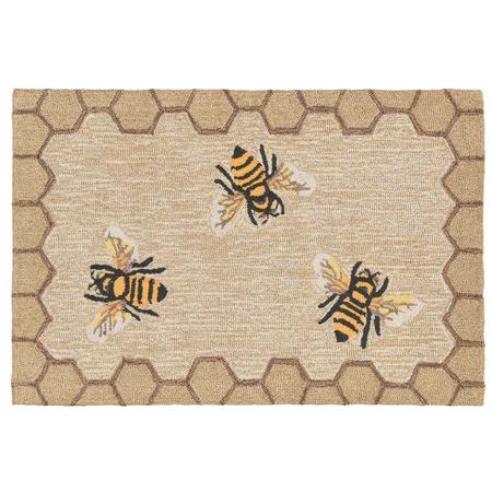 Front Porch Rug/Doormat Honeycomb Bee