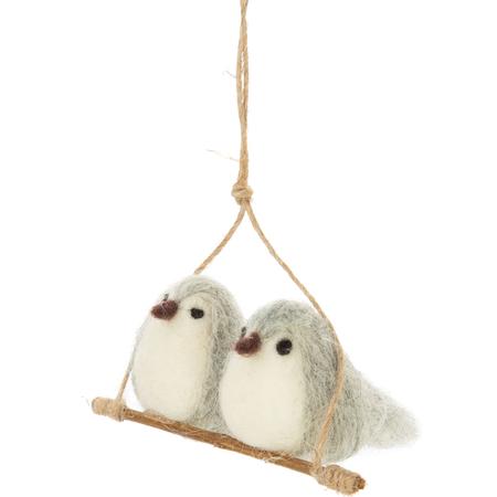 Birds On A Swing Ornament 4.35