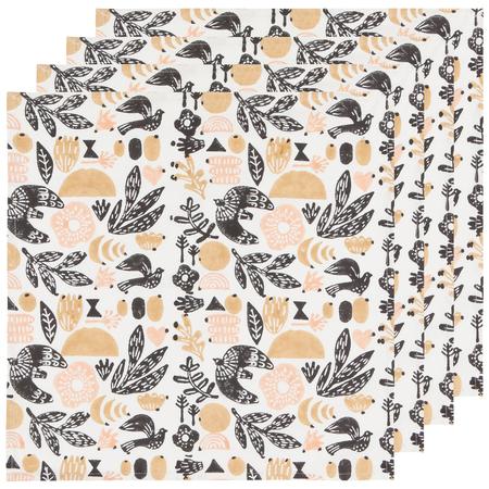 Myth Block Print Napkins Set/4