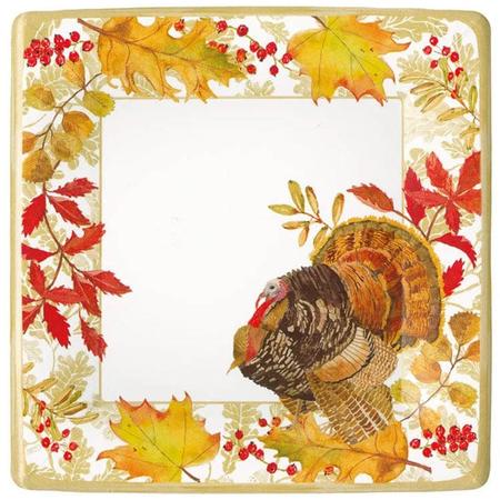 Paper Salad Plates Woodland Turkey