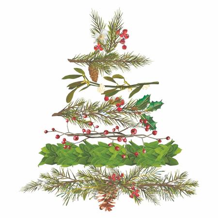Paper Lunch Napkins Christmas Arbor