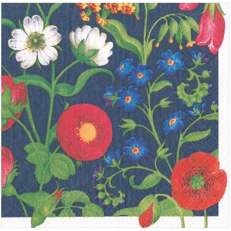 Paper Beverage Napkins Cloisters Garden Navy