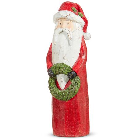 Resin Santa w/Wreath 10