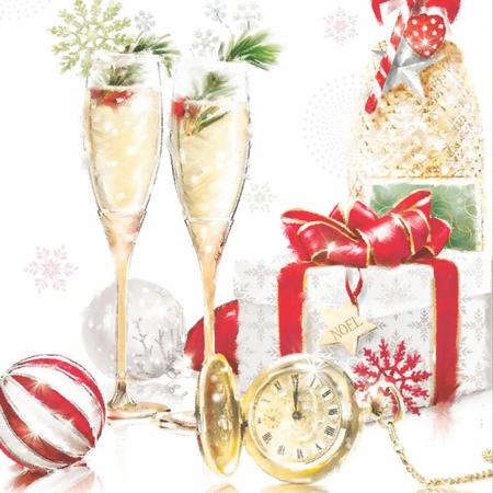 Paper Beverage Napkins Champagne Time