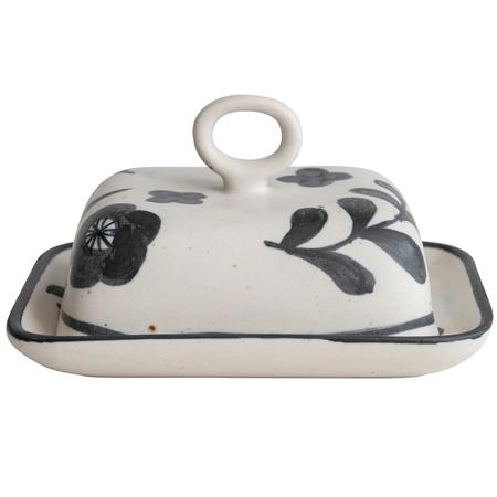 Speckled Stoneware Butter Dish