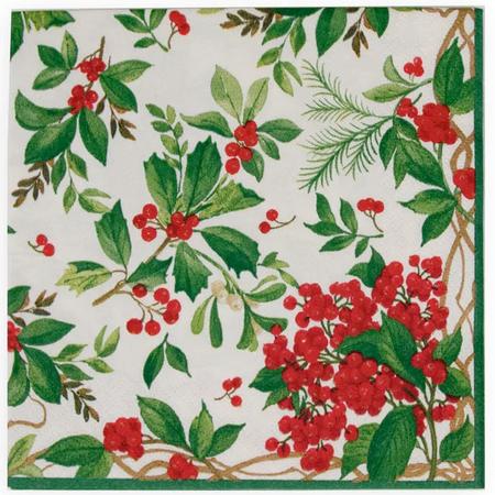 Paper Lunch Napkins Holly Chintz