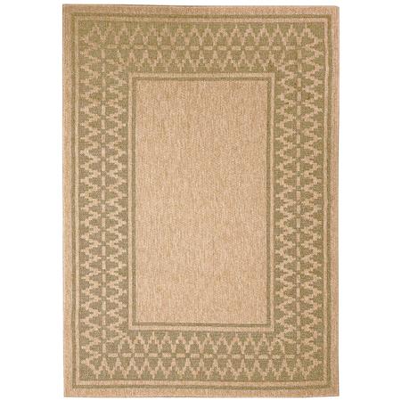 Sahara Diamonds Border Rug 5’3” x 7’3” Green