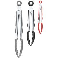 Stainless-Steel/Silicone Grip Tongs Set/3