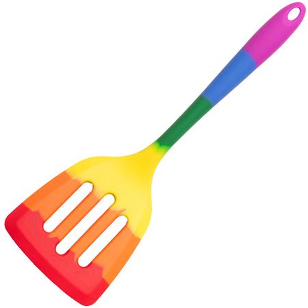 Rainbow Silicone Slotted Turner