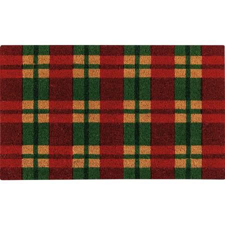 Holiday Plaid Doormat