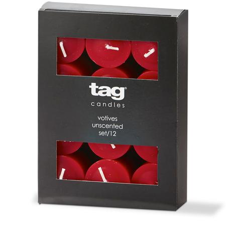 Votive Candles Set/12 Red