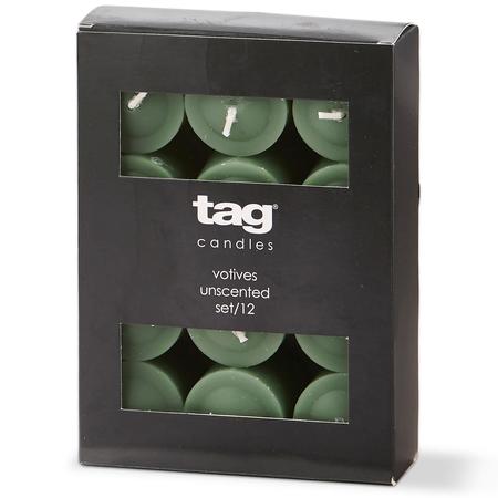 Votive Candles Set/12 Green