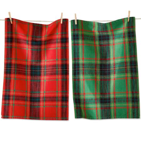 Holiday Plaid Kitchen Towels Set/2
