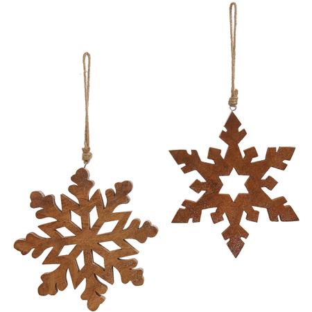 Wood Snowflake Ornaments