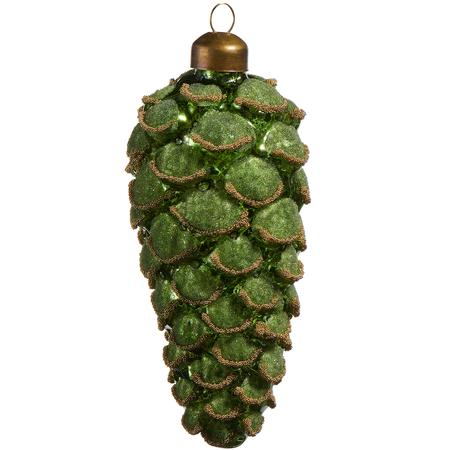 Pinecone Glass Ornament 5”