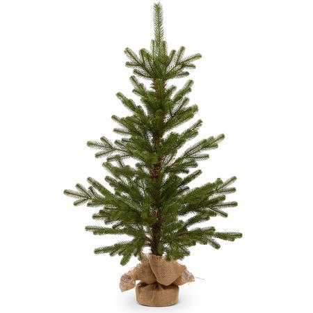Faux Noble Fir In Burlap Bag 36”