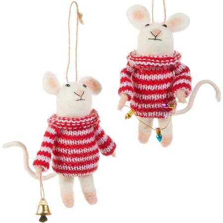 Sweater Mouse Ornaments