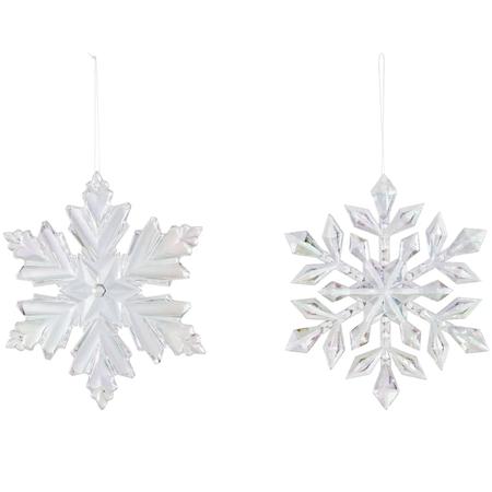Iridescent Snowflake Ornaments