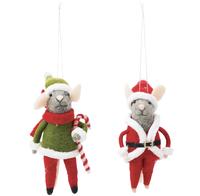 Santa Mouse Ornaments