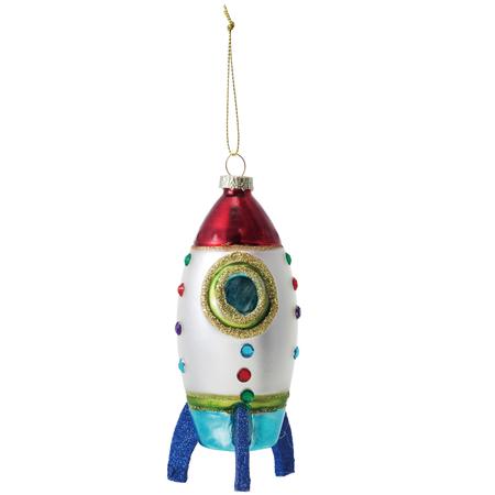 Glass Rocket Ornament