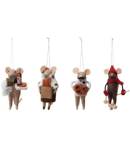 Gourmand Mice Ornaments