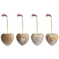 Paper Maché Heart Ornaments