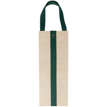 Natural/Hunter Bottle Gift Bag