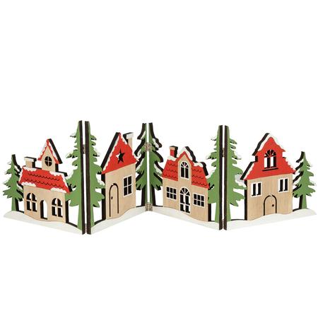 Folding Wood Village Scene