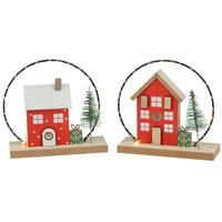 Illuminated Wood Houses