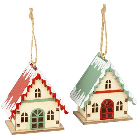 Wood Chalet Ornaments
