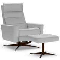 American Leather Cirrus Leather Comfort Air Recliner & Ottoman