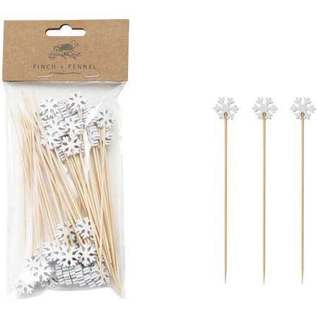 Snowflake 5” Bamboo Party Picks Pkg./50