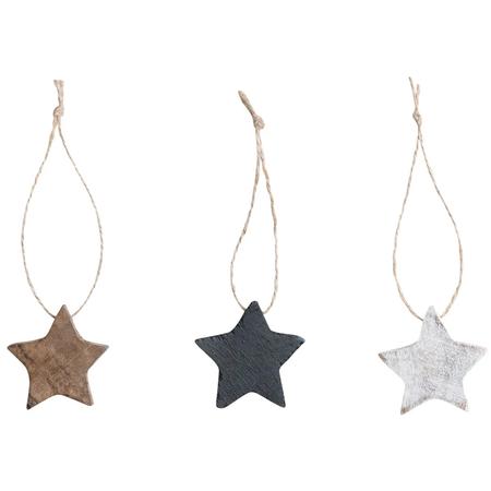 Wood Star Ornaments Box/24