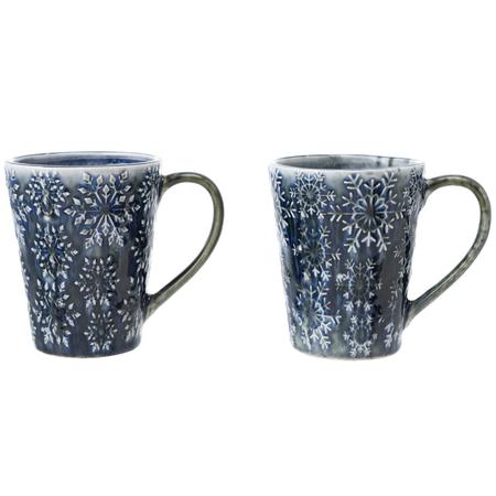 Debossed Stoneware Mugs