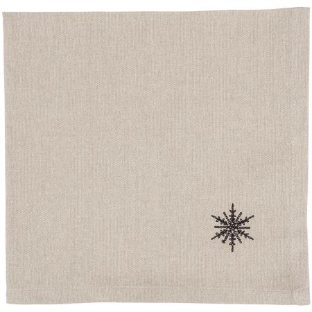 Embroidered Snowflake Napkin
