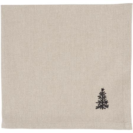 Embroidered Tree Napkin