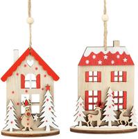 Wood House Ornaments