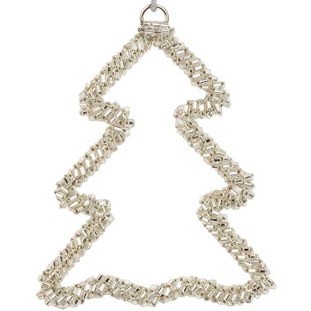 Glass Bead Tree Ornament 3”