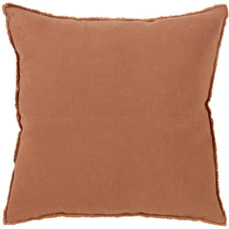 Terra Cotta Fringed Down Pillow