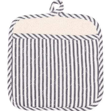 Metro Stripe Potholder Black