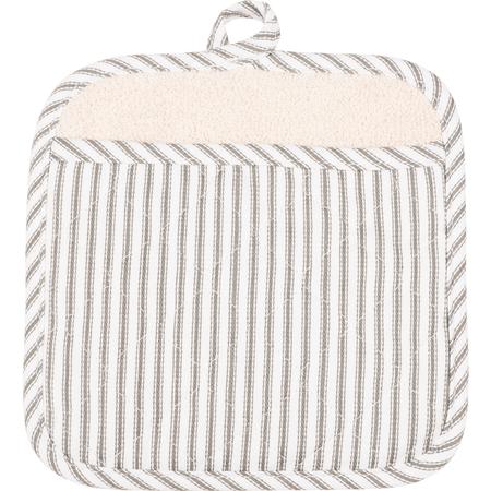 Metro Stripe Potholder Pewter