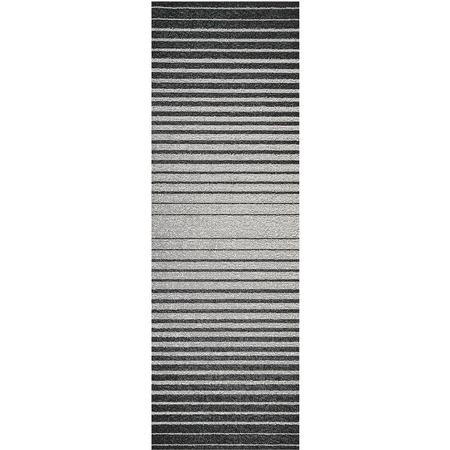 Shag Mat Runner 2' x 6' Domino Stripe Black/White