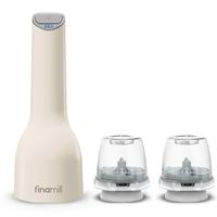 FinaMill USB Rechargeable Electric Pepper/Salt Mill Cream White