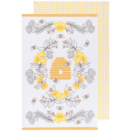 Bees Kitchen Towels Set/2