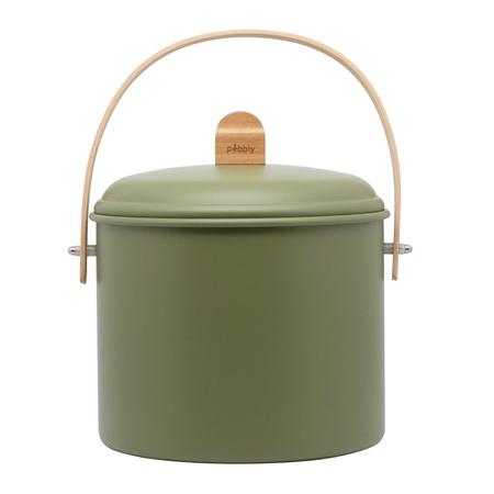Pebbly 7-qt. Compost Bin Green