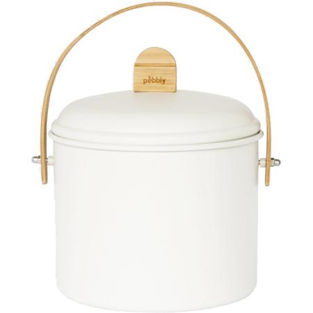 Pebbly 7-qt. Compost Bin Cream