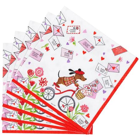 Paper Beverage Napkins Love Notes