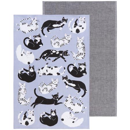 Meow & Forever Kitchen Towels Set/2