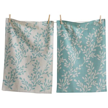 Canyon Print Kitchen Towels Set/2 Blue