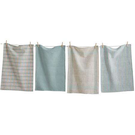 Canyon Woven Kitchen Towels Set/4 Blue